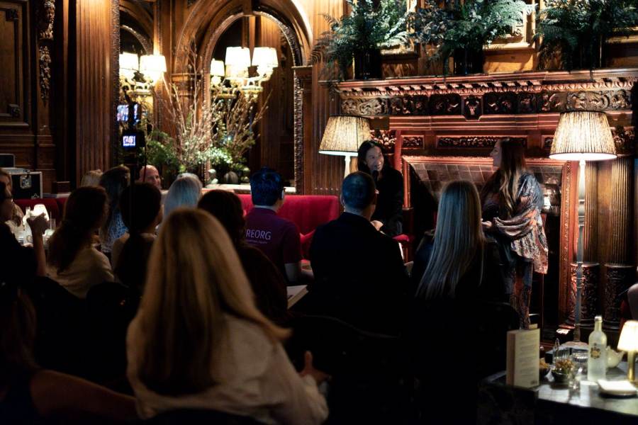 The room at Tramp during the conversation